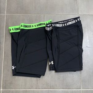 Girls Under Armour slider softball shorts